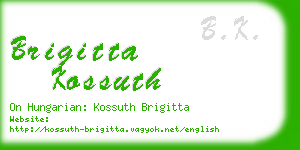 brigitta kossuth business card